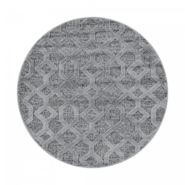 BRW Сучасний килим 3D La Casa сірий круг 80 х 80 4058819119549 фото №1