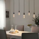 IKEA BENGTSBOL БЕНГТСБОЛ, подвесной светильник с 5 плафонами, черный 004.734.00 фото thumb №2