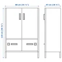 IKEA IDÅSEN ИДОСЕН, шкаф с дверцами и ящиками, тёмно-зелёный, 80x47x119 см 904.963.98 фото thumb №11