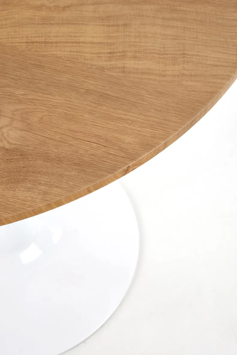 Кухонний стіл HALMAR STING 80x80 см дуб натуральний, білий фото №3