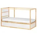 IKEA KURA КЮРА, ліжко двостороннє, білий/сосна, 90x200 см 802.538.09 фото thumb №1