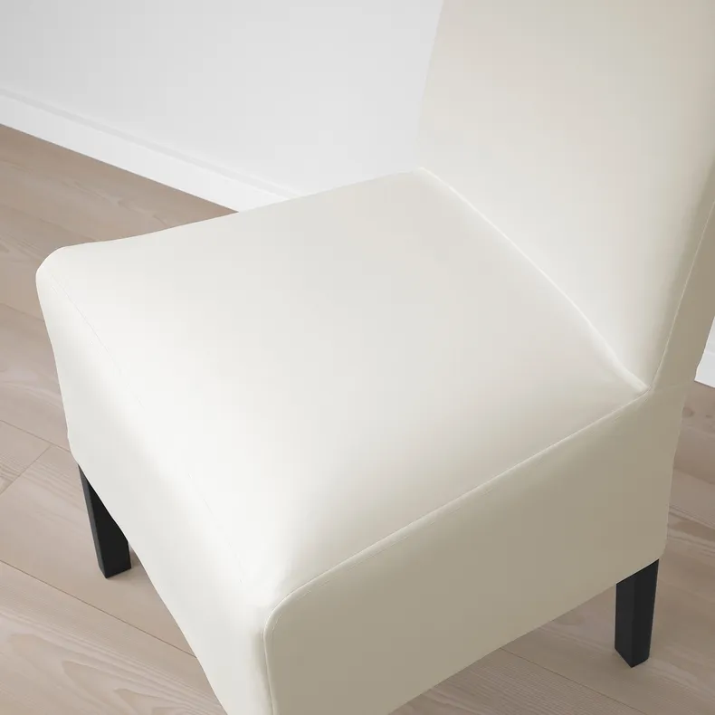 IKEA BERGMUND БЕРГМУНД, стілець із чох середньої довжини, чорний / ІНСЕРОС білий 293.843.14 фото №6