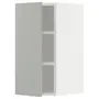 IKEA METOD МЕТОД, шафа навісна із полицями, білий / Хавсторп світло-сірий, 30x60 см 395.381.51 фото