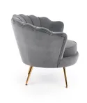 Мягкое кресло HALMAR AMORINITO серый/золото фото thumb №2