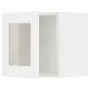 IKEA METOD МЕТОД, шафа навісна зі скляними дверцятами, білий Енкопінг / білий імітація дерева, 40x40 см 694.734.69 фото