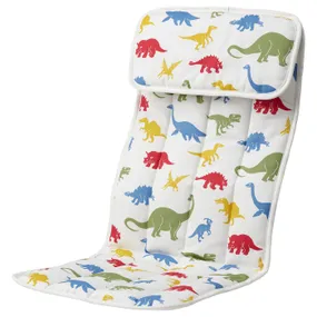 IKEA POÄNG ПОЭНГ, подушка-сиденье на детское кресло, Медског / шаблон динозавра 704.696.78 фото