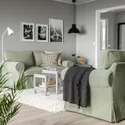 IKEA EKTORP ЕКТОРП, 2-місний диван, ХАКЕБУ сіро-зелений 395.090.16 фото thumb №2