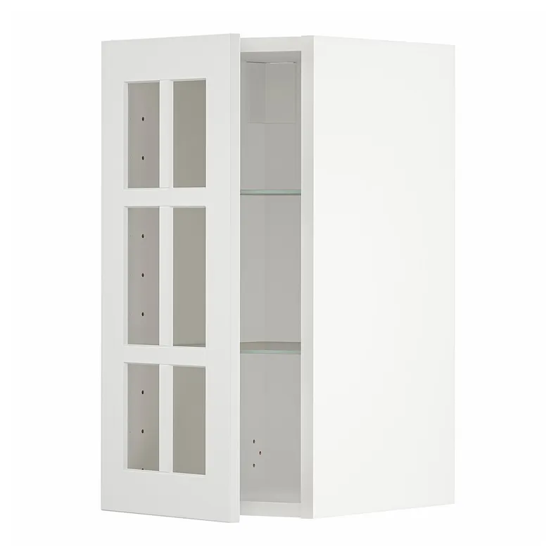 IKEA METOD МЕТОД, навісна шафа,полиці / скляні дверцята, білий / стенсундський білий, 30x60 см 194.674.37 фото №1