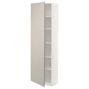 IKEA METOD МЕТОД, высокий шкаф с полками, белый / Стенсунд бежевый, 60x37x200 см 994.613.04 фото