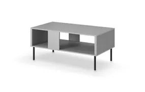 Журнальний стіл HALMAR ASENSIO law-1, 110x60 см, каркас : сірий, ніжки : чорні фото