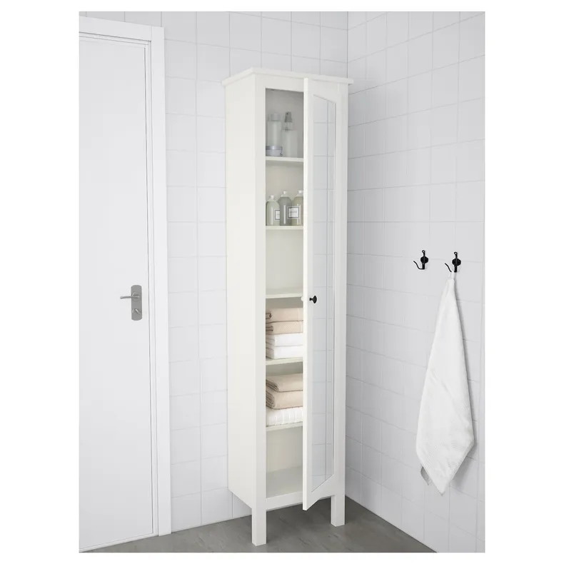 IKEA HEMNES ХЕМНЭС, высокий шкаф с зеркальной дверцей, белый, 49x31x200 см 702.176.85 фото №2