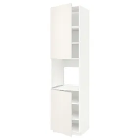 IKEA METOD МЕТОД, висока шафа для дух, 2 дверцят / пол, білий / ВЕДДІНГЕ білий, 60x60x240 см 294.581.64 фото