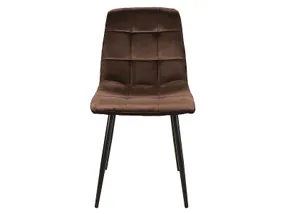 Кухонний стілець SIGNAL MILA Velvet, Bluvel 48 - коричневий фото