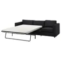 IKEA VIMLE ВІМЛЕ, 3-місний диван-ліжко, Горючий антрацит 595.369.76 фото thumb №1