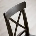 IKEA DANDERYD ДАНДЕРЮД / INGOLF ІНГОЛЬФ, стіл+4 стільці, сосна чорна / коричнева / чорна, 130x80 см 493.925.39 фото thumb №4