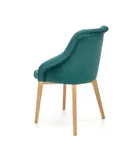 Кухонный стул HALMAR TOLEDO 2 дуб медовый/темно-зеленый фото thumb №4