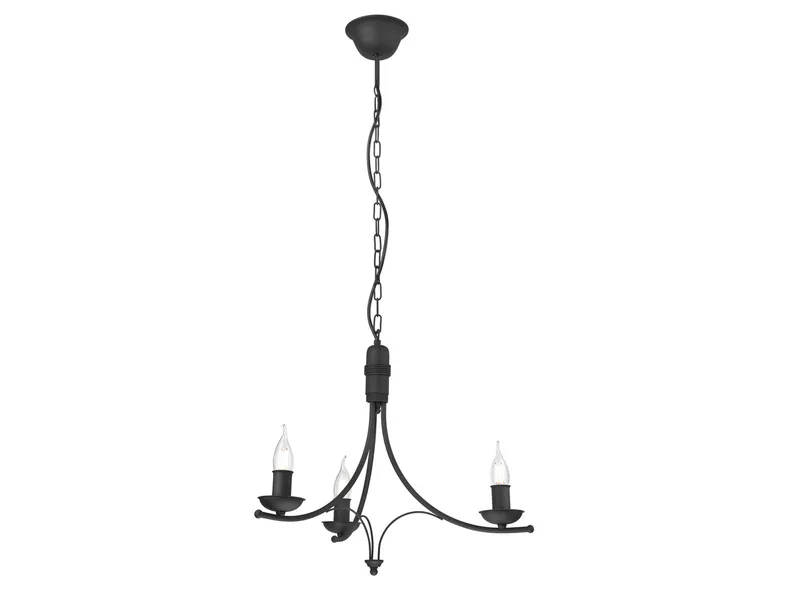 BRW Трехпозиционный стальной подвесной светильник Lucy черный 091782 фото №1