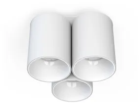 BRW Трехточечный накладной светильник Eye tone в стальном белом цвете 085488 фото