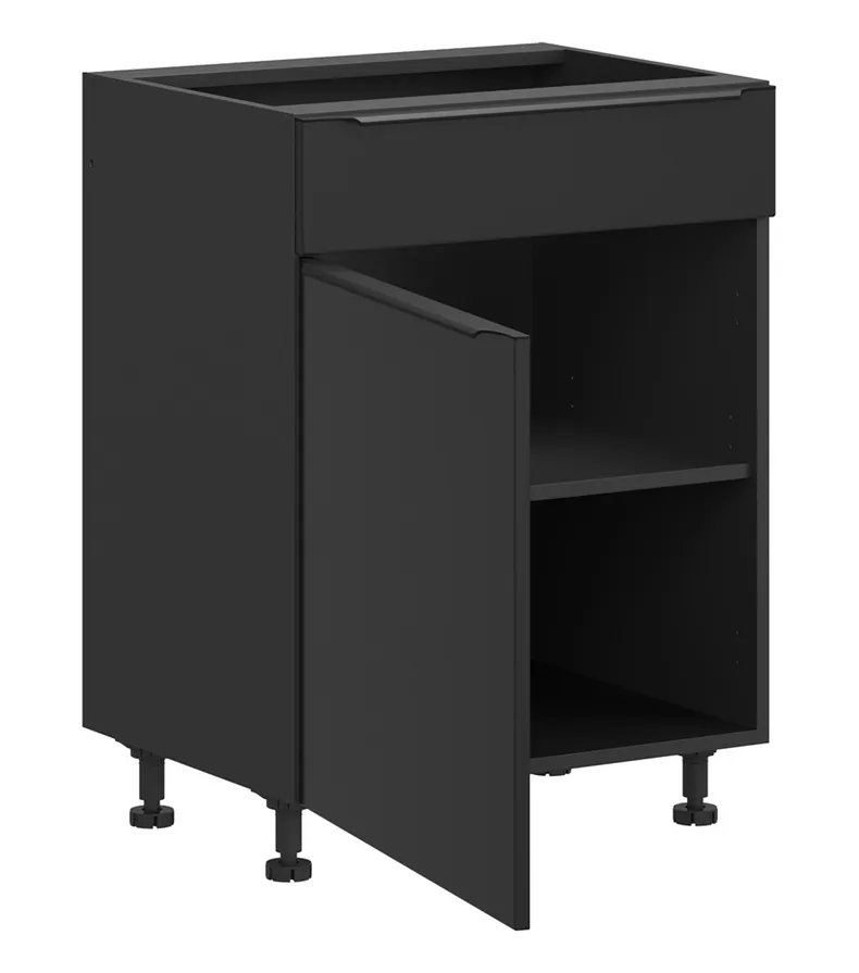 BRW Кухонный шкаф Sole L6 60 см левый черный матовый, черный/черный матовый FM_D1B_60/82_L/B-CA/CAM фото №3