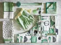 IKEA RINNIG РИННИГ, фартук, белый / зеленый / узор, 69x85 см 404.764.54 фото thumb №4