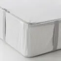 IKEA HEMMAFIXARE ХЕММАФІКСАРЕ, коробка для зберігання, тканина смугастий/білий/сірий, 34x51x19 см 905.039.21 фото thumb №6