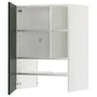 IKEA METOD МЕТОД, навесной шкаф д/вытяжки/полка/дверь, белый/Гавсторп темно-зеленый, 60x80 см 495.571.82 фото