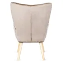 Кресло мягкое бархатное с подставкой для ног MEBEL ELITE LOZANO Velvet, Бежевый фото thumb №12