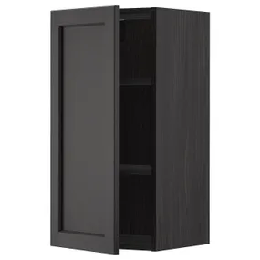 IKEA METOD МЕТОД, шафа навісна із полицями, чорний / Лерхіттан, пофарбований у чорний колір, 40x80 см 994.549.97 фото