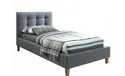 Ліжко односпальне SIGNAL TEXAS, тканина - сірий, 120X200 фото thumb №1