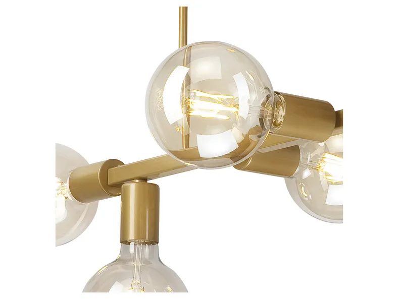 BRW 6-позиционный потолочный светильник Astrid в стальном золотом цвете 086098 фото №2