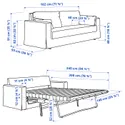 IKEA HYLTARP ХЮЛЬТАРП, 2-місний диван-ліжко, ГРАНСЕЛЬ сірий 995.148.59 фото thumb №7