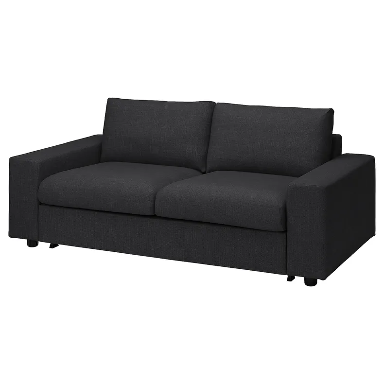 IKEA VIMLE ВИМЛЕ, 2-местный диван-кровать, с широкими подлокотниками/Hillared антрацит 195.369.59 фото №2