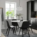 IKEA DOCKSTA ДОКСТА / ODGER ОДГЕР, стол и 4 стула, белый белый / антрацит, 103 см 894.834.86 фото thumb №2