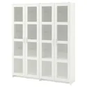 IKEA BRIMNES БРИМНЭС, комбинация д / хранения+стекл дверц, белый, 160x35x190 см 492.782.37 фото thumb №1