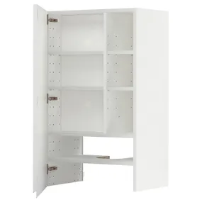 IKEA METOD МЕТОД, навесной шкаф д / вытяжки / полка / дверь, белый / Воксторп матовый белый, 60x100 см 095.042.37 фото
