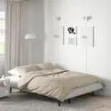IKEA NYHAMN НІХАМН, 3-місний диван-ліжко, з пінополіуретановим матрацом / КНІСА сірий / бежевий 393.063.68 фото thumb №2