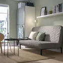 IKEA NYHAMN НІХАМН, 3-місний диван-ліжко, з пінополіуретановим матрацом / КНІСА сірий / бежевий 393.063.68 фото thumb №7