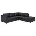 IKEA VIMLE ВІМЛЕ, кутовий диван, 4-місний, з відкритим кінцем/Гранн/Бомстад чорний 893.067.28 фото thumb №1