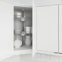 IKEA METOD МЕТОД, кутова навісна шафа, обертова, білий ХАССЛАРП / коричневий з малюнком, 68x60 см 094.010.17 фото thumb №3