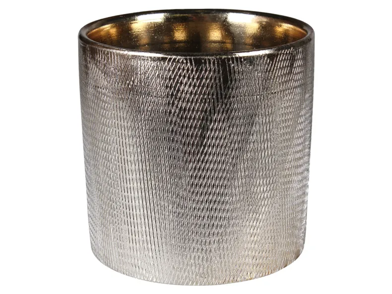BRW Кришка керамічного вазона Hugo золотистого кольору 082641 фото №1