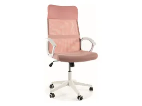 Стілець офісний обертовий SIGNAL Q-026, рожевий / білий фото