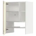 IKEA METOD МЕТОД, настінн шаф д / витяжки з полиц / дверц, білий / Voxtorp високий глянець світло-бежевий, 60x80 см 695.044.80 фото thumb №1