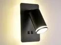 BRW Настінний світильник Paris LED алюміній чорний 093373 фото thumb №2