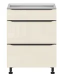 BRW Кухонный шкаф Sole L6 60 см с выдвижными ящиками магнолия жемчуг, альпийский белый/жемчуг магнолии FM_D3S_60/82_2SMB/SMB-BAL/MAPE фото thumb №1