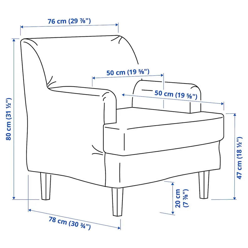 IKEA ROCKSJÖN РОККШЁН, кресло + табурет для ног, Блекингский белый 895.088.92 фото №5