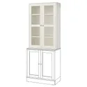 IKEA HAVSTA ХАВСТА, шафа зі скляними дверцятами, білий, 81x35x123 см фото thumb №2