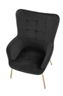 Кресло для дома HALMAR CASTEL 2 золотой / черный фото thumb №3