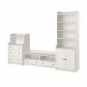 IKEA HAUGA ХАУГА, комбінація шаф для телевізора, білий, 277x46x199 см 193.884.40 фото thumb №1