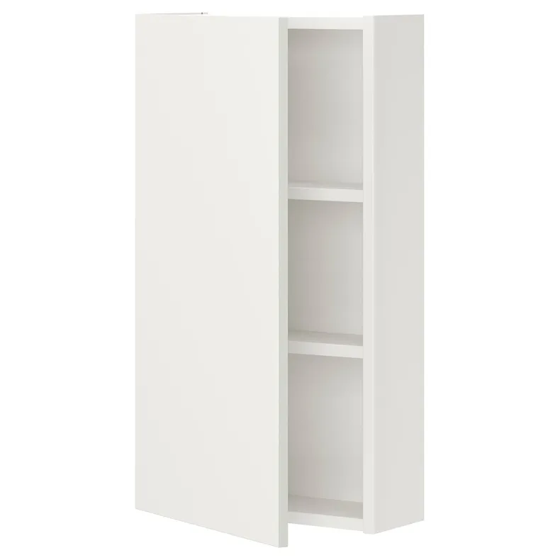 IKEA ENHET ЕНХЕТ, настінн шафа з 2 поличками/дверцят, білий, 40x17x75 см 093.227.27 фото №1