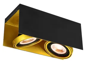 BRW Двусветный металлический потолочный светильник Verso в черно-золотом цвете 079913 фото
